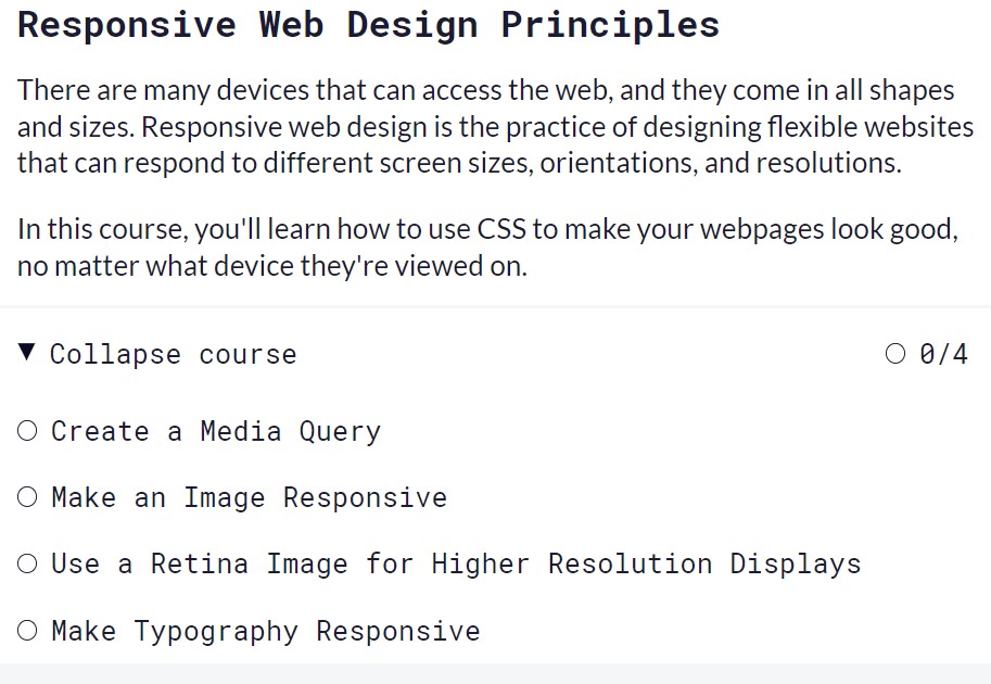 FCC's responsive web design principles