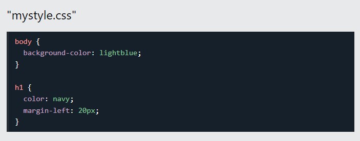 The mystyle.css
