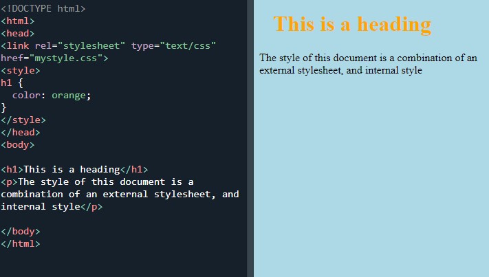An external stylesheet