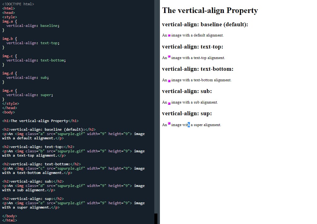 CSS verticle-align property